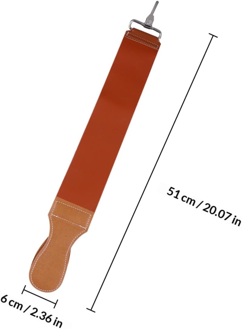 Leather Razor Strop Double-sided Sharpening Cloth Strap for Straight Razors Barber Use Cowhide Dual Layer Shaving Accessory