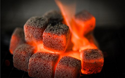 Context Hookah Charcoal - Natural Coconut Shisha Coal Cubes - Incense Burner Cube Briquettes - 72 Count & 1 Kg (2.20 Lbs) - Premium Quality 25Mm (1X1X1 In) #TOP5