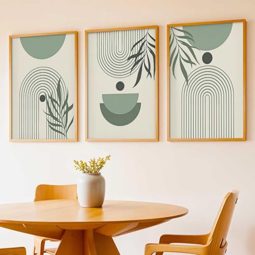 Image of kotart Boho Painting Wall Art Home Decoration Paintings With Frame For Living Room Bed Room Hotel Wall Decor Digital Reprint Set of 3 (13X17 inch)