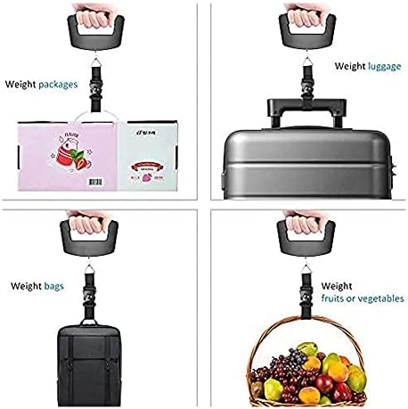 Handheld Portable Digital Luggage Scale with Grip - Travel Portable Electronic Weighing Suitcase and Bag - Black (50Kg Digital Luggage Scale with Grip)