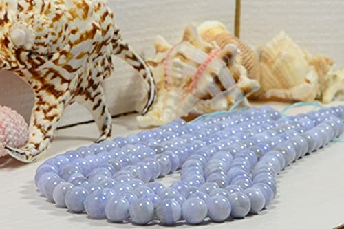 Perles agate dentelle bleue 9mm pour fabriquer un cadeau fait main unique