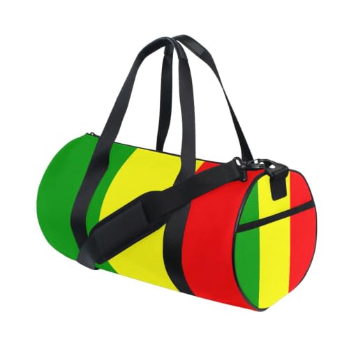 Bolsa de lona redonda con bolsillo interior para deporte y viaje 3