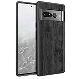 Yvpwt for Google Pixel 7 Pro Case Slim Simulation Wood Grain Ultra Thin Wireless Charging Anti-Scrat