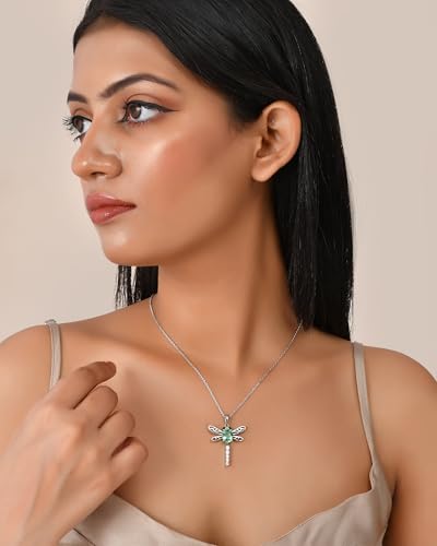 Image of 925 Sterling Silver Cubic Zirconia Animal Crystal Chain Pendant Necklace | Lovely Gift for Women and Girls, Gift for Her