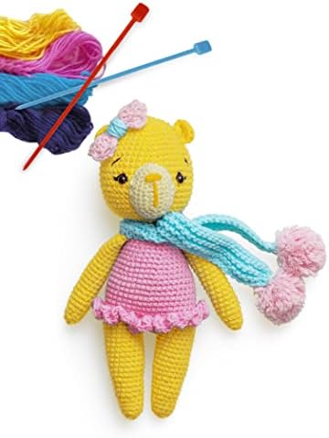 My First Knitting Set, Coloured Wool Needles Childrens Crafts Kit Girls Kids New
