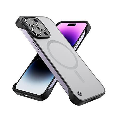Coque magnétique pour iPhone 14 Pro Max translucide mat fine en TPU