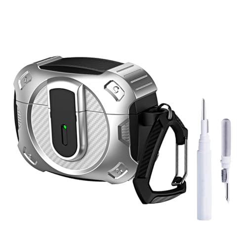Image of YODI Case Cover for Airpods Pro|Pro 2|Airpods Pro 3|Airpods 4 Pouch, Silicone Cases with Cleaner Kit 360 Drop Protection,Shock-Resistant ((Rugged Silver), Airpods Pro /Pro 2)