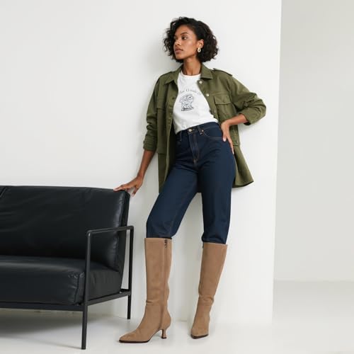 Image of Modatope Knee High Boots for Women Kitten Heel Boots