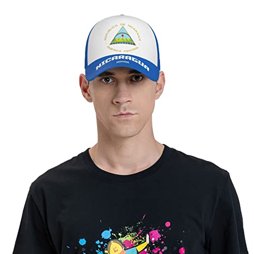 Gorra béisbol bandera Nicaragua ajustable negra unisex miniatura 6