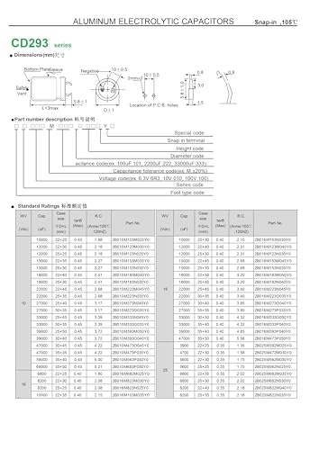 2 Pieces 35V 47000UF 2 Pin Solder Snap-in Terminal Electrolytic Capacitor 35 Volt 47000 uF
