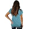 WIHOLL-Womens-Tops-V-Neck-Summer-Petal-Sleeve-Casual-Tshirts WIHOLL Womens Short Sleeve Tshirts Lightweight Loose Casual Tops GreyGreen L