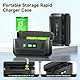 Palogreen 3 Pack 2400mAh Akkus für GoPro Hero13 Mit Ladegerät - Batterieladegerät Mit LCD Display, TF-Kartenschlitz，Niedrige Temperatur geeignet, Taschenformat Ladegerät