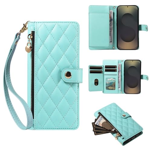 Coque Galaxy S21 Ultra en cuir de luxe avec fermeture éclair