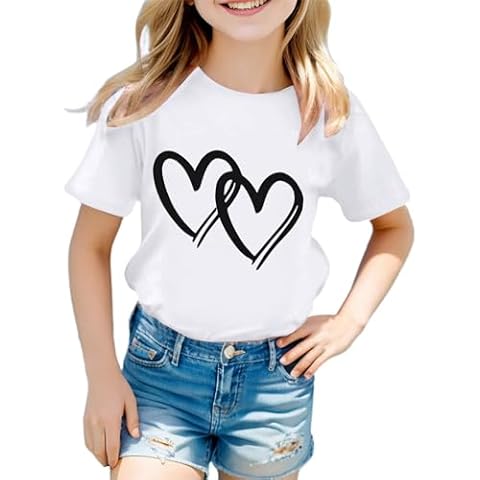 Cute Graphic Print Cotton T-Shirt for Girls Cover