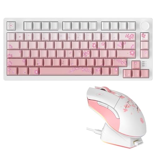 DAREU EM901X �Q�[�~���O�}�E�X ���� ���F/�s���N �[�d�h�b�N�t�� + DAREU EK75PRO �Q�[�~���O�L�[�{�[�h ���� �� �s���N �e���L�[���X�y�Z�b�g�z