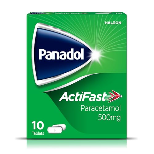 Panadol ActiFast Painkillers 500mg Paracetamol Tablets Pain Relief for Headaches Migraine Backache Period Pain and Toothache Pack of 10
