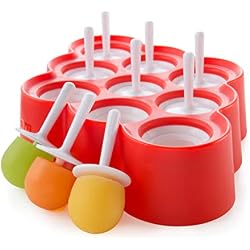 ZOKU - Mini Pop Molds, 9 Miniature Popsicle Molds With Sticks and Drip Guards, Easy-Release BPA-free Silicone