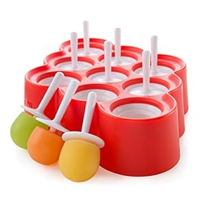 ZOKU – Mini Pop Molds, 9 Miniature Popsicle Molds With Sticks and Drip Guards, Easy-Release BPA-free Silicone