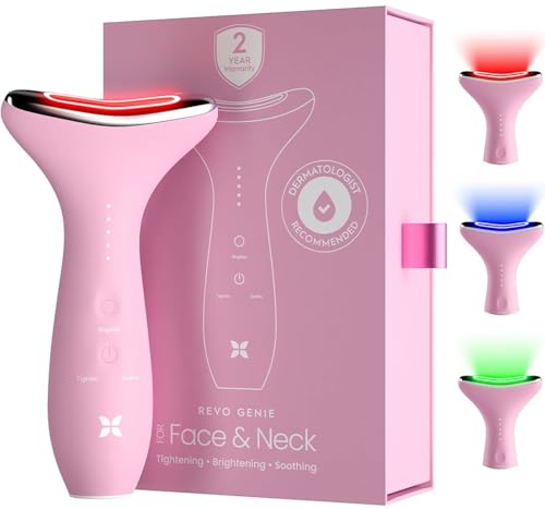 REVO Genie Facial Massager for Face and Neck, LED Face Lift Devic...