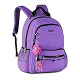 Mochila de Costas Oficial Luluca Escolar Juvenil Feminina Grande LU27033 Soft Bolso Antifurto (Lilás)