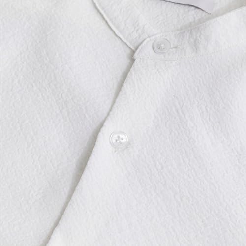 Image of SNITCH Slim-Fit Textured White Cotton Shirt