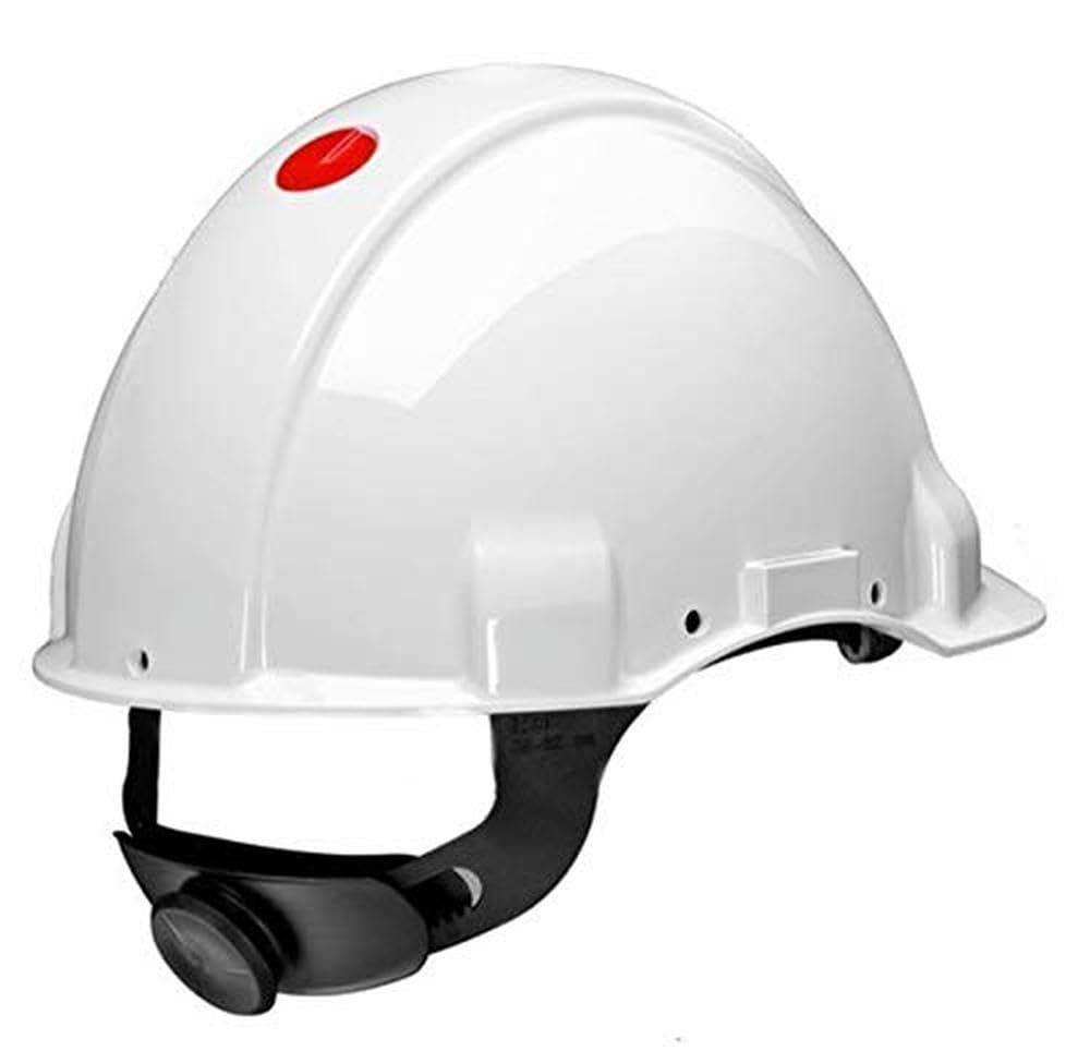 3M G3001MUV1000V-VI - G3001 Casco, sin ventilación, DIELÉCTRICO 1000V, blanco, con arnés ruleta y banda sudor piel