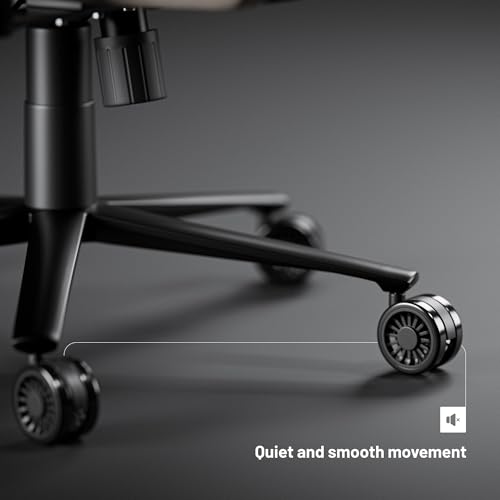 Sedia Gaming Tessuto X-Horn 2.0 | Braccioli 3D Regolabili, Poggiatesta e Supporto Lombare, Poltrona Gaming 150 kg | Gaming Chair | Normal (L) | Beige-Nero - Sedia gaming - Immagine 8