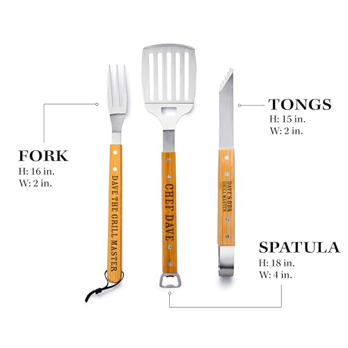 Set personalizado de herramientas para BBQ con 3 utensilios opcionales miniatura 2