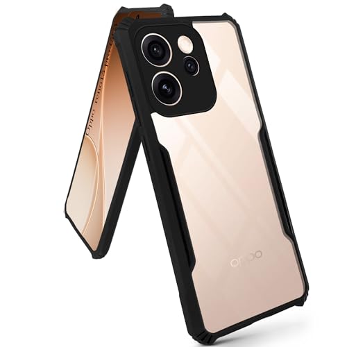Image of Jkobi Hybrid Back Cover Case for Oppo Reno15 Pro 5G | Oppo Reno 15 Pro 5G (Shockproof with Polycarbonate Clear Panel | Professional Black)