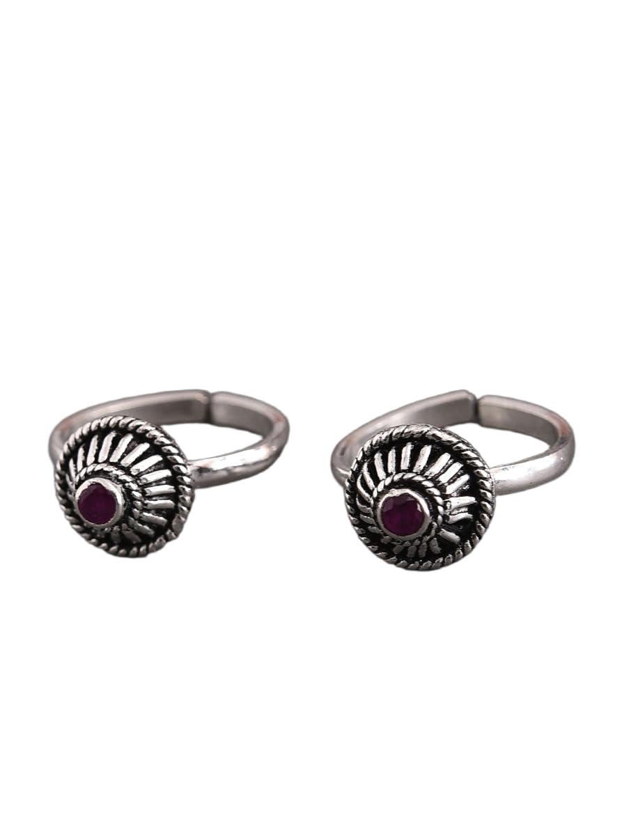 jaypore Women's Silver Finish Toe Ring | Single Piece Adjustable Bichiya | Lightweight Open Style | Foot Jewelry | Fashion Accessory for Wedding, Party & Special Occasions-picture-47