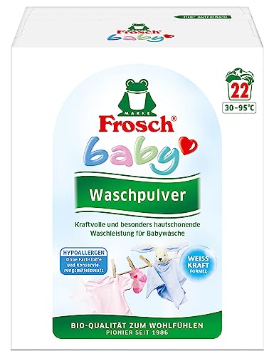 Frosch Baby Waschpulver hypoallerne Rezeptur mit Kamilleauszügen für Allergiker und Babies