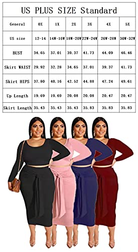 Image of Plus Size Women 2 Piece Outfits Sets Sexy Tracksuit Midi Dress,Sleeveless Tank Top Bodycon Skirts Set Casual Summer