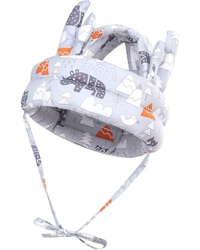 AORHOFJ 1 Pieza Casco de gateo infantil a prueba de golpes, protección de cabeza a prueba de golpes para bebé,gorro de algodón protector de cabeza ajustable, adecuado para bebé de 6 a 24 meses