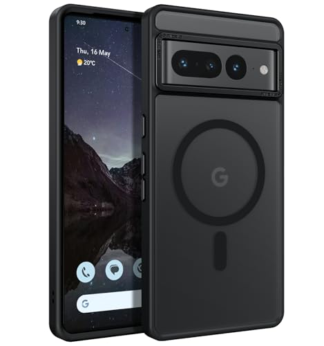 YINLAI for Google Pixel 7 Pro Magnetic Case [Compatible with Magsafe] Support Wireless Charging Slim Full Shockproof Case for Google Pixel 7 Pro Black