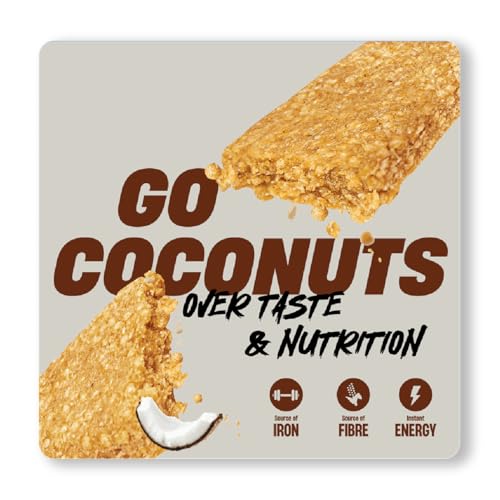 Image of TROOGOOD Coconut Millet Chikki | Iron & Fiber Rich, High-Energy Jaggery Snack Bars | No Preservatives Or Colors | Barfi | Chikki | Jar Of 50Pcs, 15 Gram Each