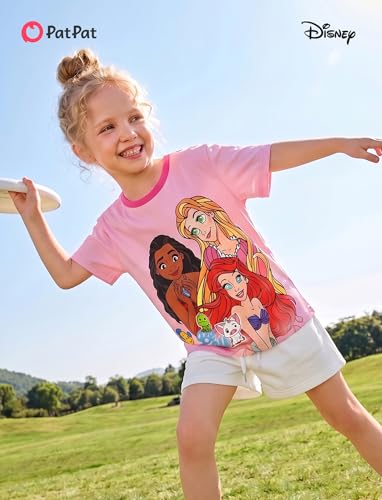Image of Disney Princess Frozen Marvel Stitch Minnie Mickey Star Wars Girls /Boys Athletic Shirts UV Quick Dry Graphic T-Shirt 2-9 Year