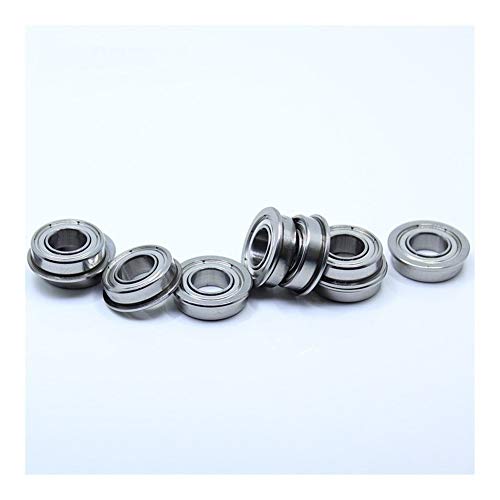 SUOFEILAIMU F687ZZ Flange Bearing 7x14x5 mm ABEC-1 Deep Groove Ball Bearing (10 PCS) Flanged Ball Bearings F687 Z ZZ Precision Bearing
