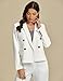 luvamia Blazers for Women Womens Suit Jackets Blazers Woman White Blazer Jacket Dressy Casual Cream White Size Large Size 12 Size 14