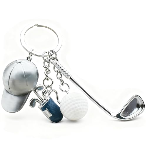 Yowget Golf Keychain Funny Keychain Golfs Ball Backpack Charms Sports Golf Gifts for Women Men Key Chain