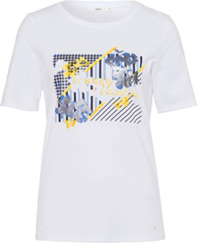 Preisvergleich Produktbild BRAX T-Shirt 'Collette' mit Print Weiss (99 White) 44