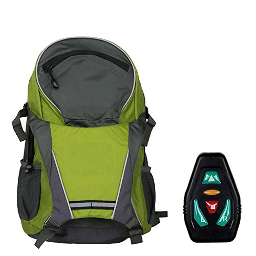 rcraftn 18L Sac À Dos De Vélo avec Affichage De Sécurité LED, Télécommande sans Fil, Clignotant, Vert Cover