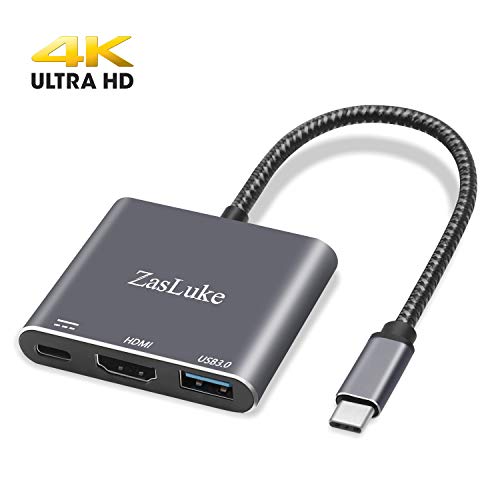 ZasLuke USB C to HDMI Adapter, USB 3.1 Type C to HDMI 4K