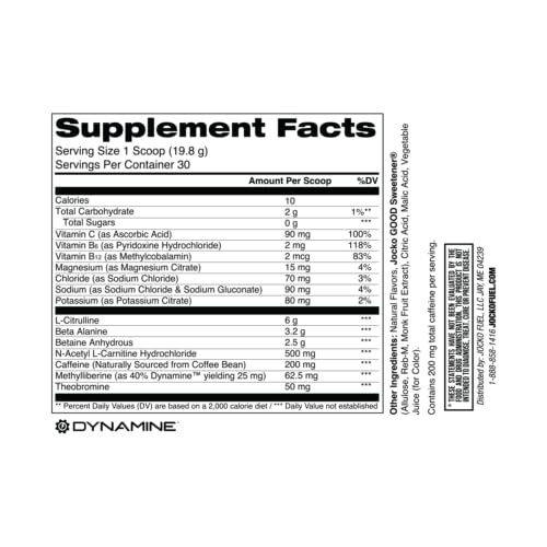Image of Jocko Fuel Pre Workout for Men & Women - High Stim Low Sugar Blend with Beta Alanine + L-Citrulline, Support Muscle Pump, Energy, & Recovery, 200mg of Caffeine Fruit Punch, 30 Servings 1.31lbs (594 G)