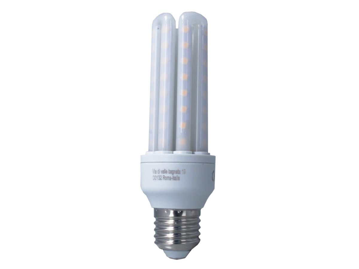 Lampada Led E27 Tubolare, 12W=96W 960 Lumen, Diametro 42mm Lunghezza 138mm, Forma Come Lampada Risparmio Energetico CFL (12, 6500K)