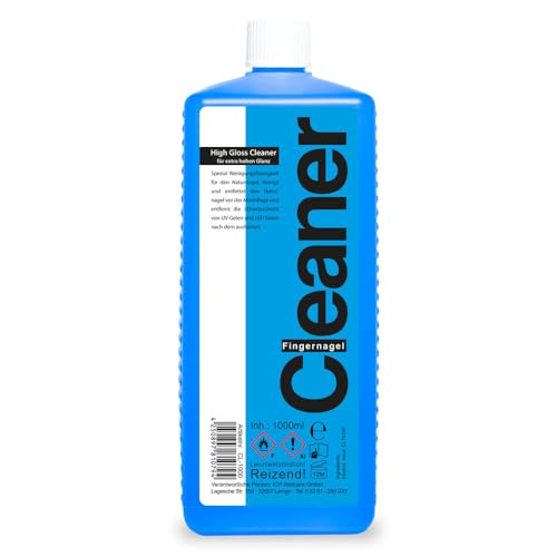 Nail Cleaner Gelnägel - Nailcleaner blau - UV Gel Polish Nailcleaner - Entfetter Nägel - UV LED Nagellack Reiniger - Cleaner Nägel zum reinigen und entfetten (1000 ml)