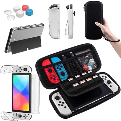 Teyomi® Funda compatible con Nintendo Switch OLED modelo 2021, accesorios Nintendo Switch con funda, protector de pantalla, funda transparente para Nintendo Switch OLED, funda para mango Joy-Con | Ya disponible en tu tienda friki favorita! En mundofriki.es! Teyomi® Funda compatible con Nintendo Switch OLED modelo 2021, accesorios Nintendo Switch con funda, protector de pantalla, funda transparente para Nintendo Switch OLED, funda para mango Joy-Con | Ya disponible en tu tienda friki favorita! En mundofriki.es!