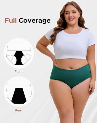Image of INNERSY Women's Plus Size Period Underwear High Waist Heavy Flow 3-Pack