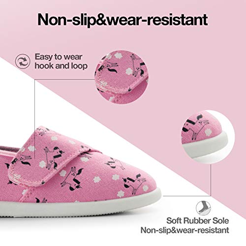 K KomForme Toddler Sneakers Girl Boys Slip On Canvas Shoes with Breathable Upper3