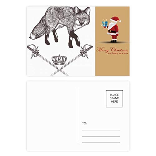 Cartes de vœux renard baroque de Noël pour décorer vos tables de fêtes de fin d'année