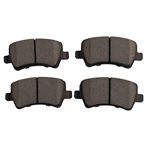 Image of TRQ Rear Brake Pad & Rotor Kit, with Chemical Kit Parking Brake Shoe Set Ceramic Compatible with 2007-2008 Volvo S80